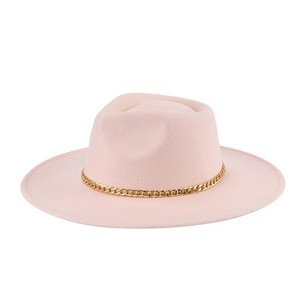 CHAIN BELT FEDORA HAT