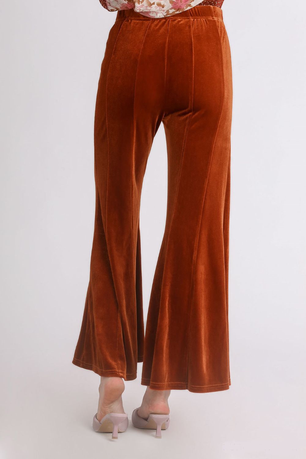 Umgee High Rise Elastic Waist Flare Pants